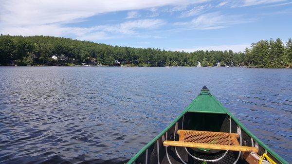 Canoeing on Glen Lake, Goffstown, NH