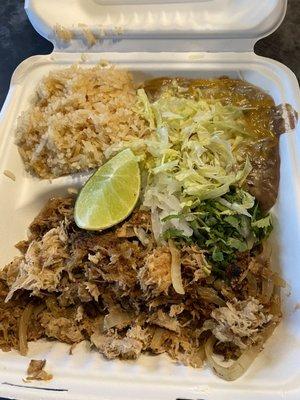 Carnitas plate