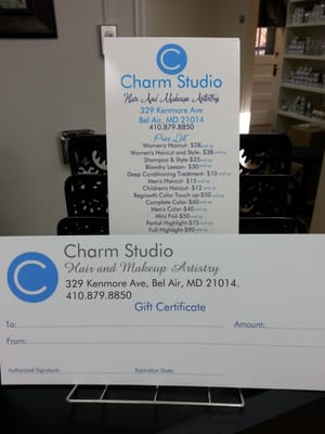 We are happy to offer gift certificates! Give your friends and family the gift of beauty