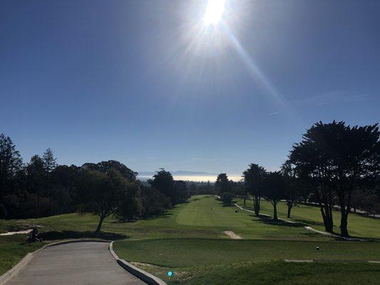 1st tee box: that's the Pacific ocean in the very back