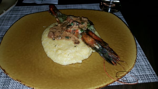 They're version of shrimp and grits!! Deliciously good :)