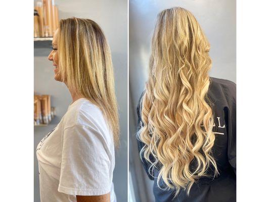 Before and after Extension install and color by Char