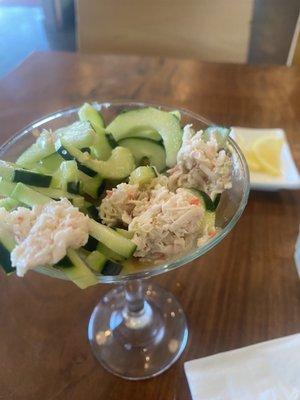 Cucumber crab salad