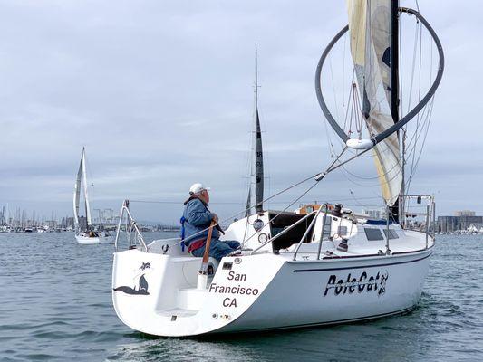 Sailing on the Alameda Estuary.