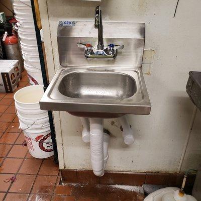 Install new hand washing sink