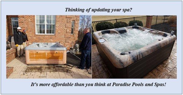 The best part is Paradise will take away your old tub, then deliver and install the new one. It's truly and hassle free buying experience.