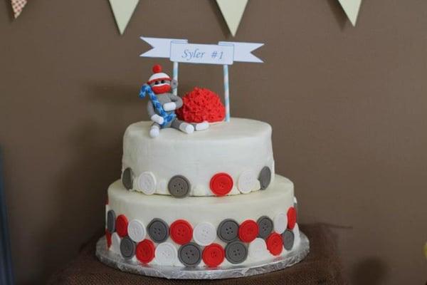 Cookies and Cream Cake with Butter cream Frosting.