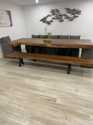 Dinning room table and bench