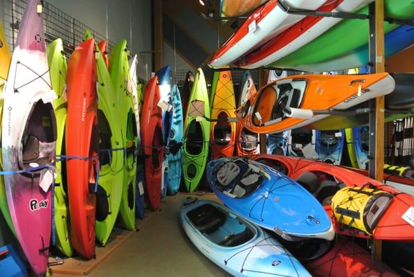 Kayaks at the Kalispell store.