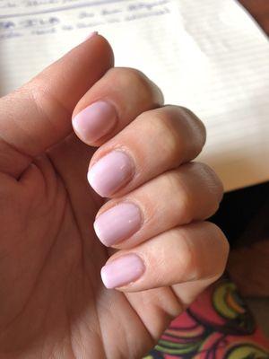 OPI Gel #109 (Bayou a Drink). Soft pink w slight pearl shimmer. Love and perfect for work