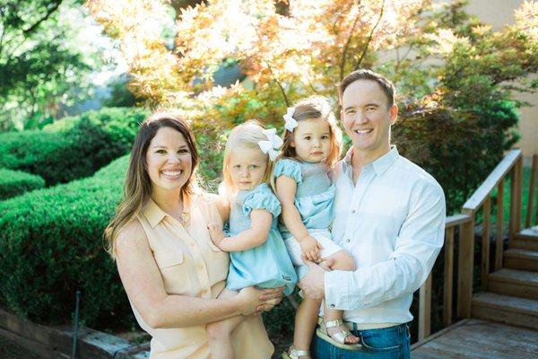 Dr. Mike Drennan, with his wife, Dr. Lauren Drennan and daughters, Ellery & Harper.