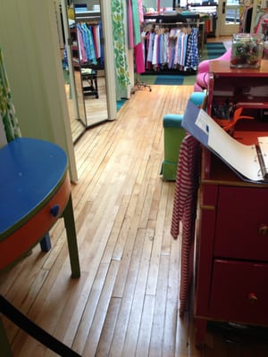 Retail store - J. McLaughlin Winnetka IL. Carpet Tile 
before picture