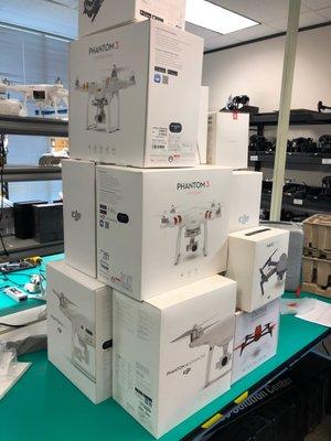 Getting a large DJI and Parrot customer order ready for pick-up!