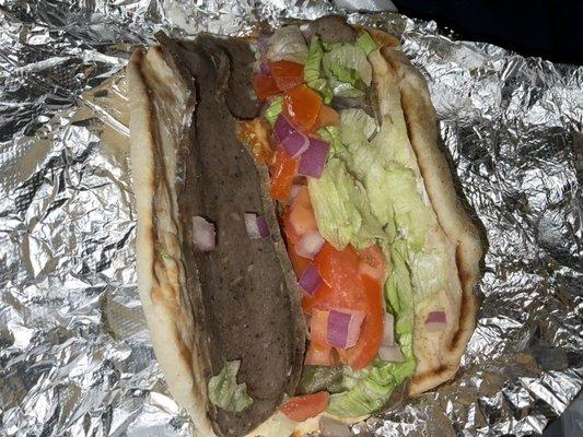 Inside Gyro Sandwich