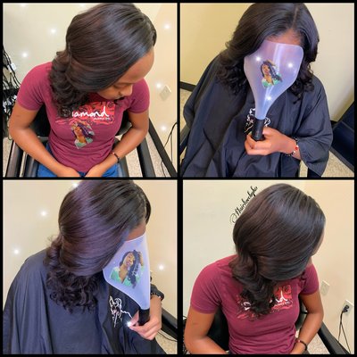 Sew-in, cut, and style.