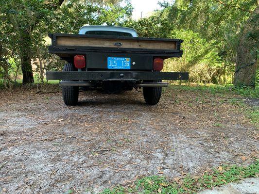 New tailpipes!! 62 F-250. They do it all! Father and sons type operation.