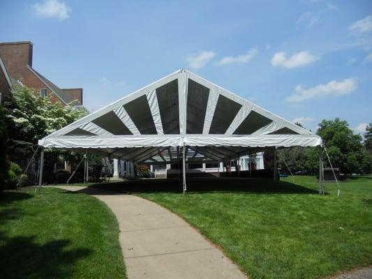 40 wide tent with a gable end