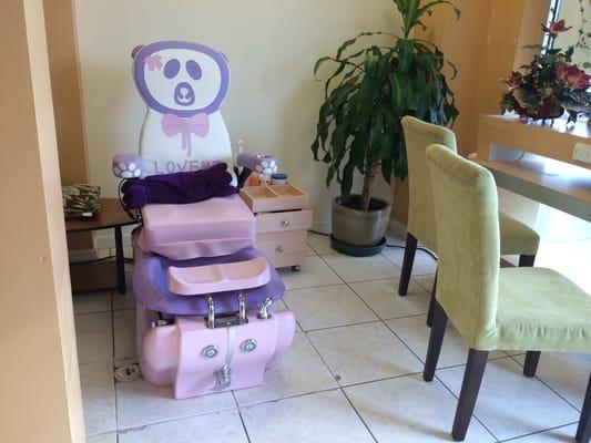 Little girls pedi chair :)