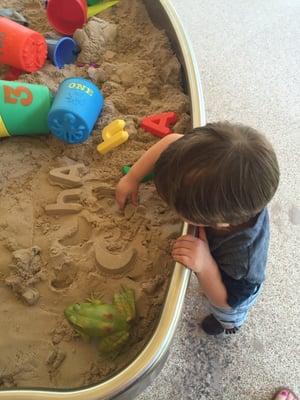 Kinetic sand play