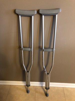 If you've never seen them before, these are crutches