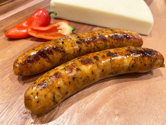 Hofmann Roasted Red Pepper & Asiago Chicken Sausage, One of Four Amazing Flavors