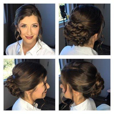 Wedding makeup and updo