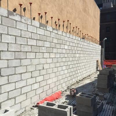 Block work installation by Flat rate Construction