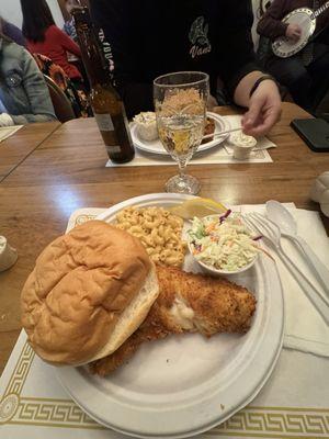 small fried fish w/2 sides