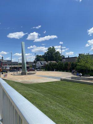 Big 4 Station water feature and outdoor art