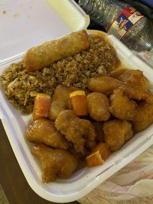 Orange Chicken combo.