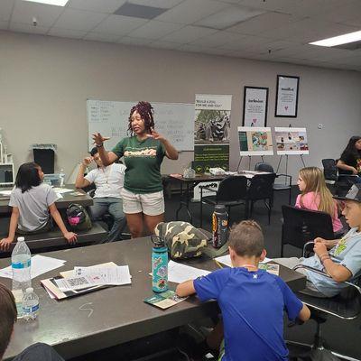 Aisha Jenkins gives Zoo Presentation at The Just One Project, Las Vegas