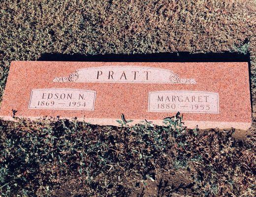 "Ed Pratt" was mentioned before I found this tombstone.