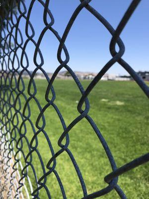 Soccer field next to park