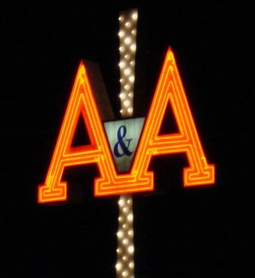 A&A sign that still lights the night sky at Folsom & 65th