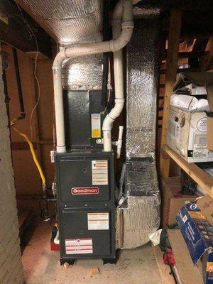 New furnace install with duct work