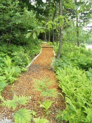 The Black Diamond team creates natural trails & woodland paths.