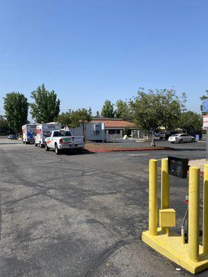 U-haul parking and Entrance gate keypad