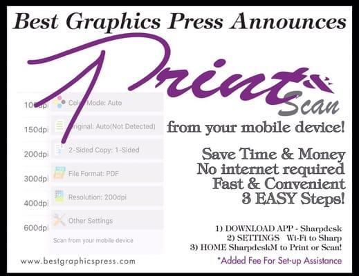 A new service from BG Press to help in your Quick Print & Scan needs!