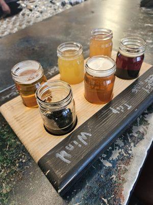 Flight of 6 x 4oz pours. A barleywine and an imperial stout to boot!