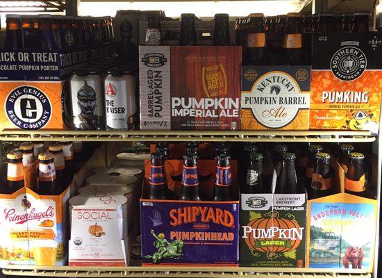 It's a pumpkinpalooza this year with more than 40 pumpkin and Oktoberfest beers to choose from