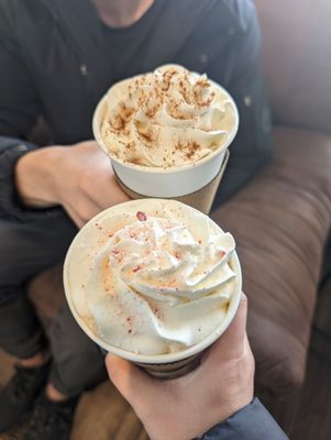 Snickerdoodle Latte and Peppermint S'mores Latte