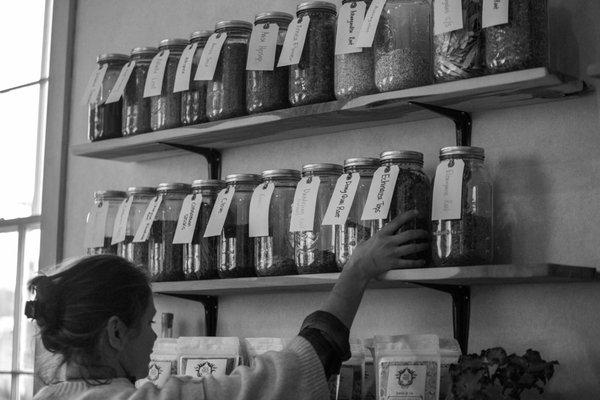 Colleen packing orders for custom herb blends