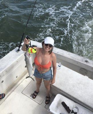 Nice Spanish mackerel caught a few miles off Bald Head Island.