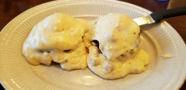 The country Benny, take out the English muffin and use a biscuit from your menu and really take it to the next level.