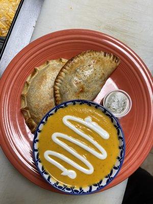 Empanadas and carrot soup!!!