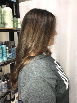 Balayage and Brazilian Blowout