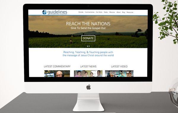 Faith-based nonprofit website at guidelines.org