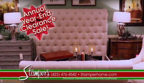 The 2016 Annual Year-End Clearance Sale is HERE!!  Clearance prices on selected furniture and accessories in every category: ...