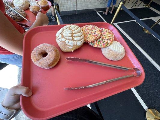 Small batch of pan de dulce for the family.