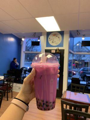 Ube milk tea